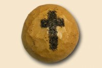Chlebek komunijny #2 (krzyż z maku)